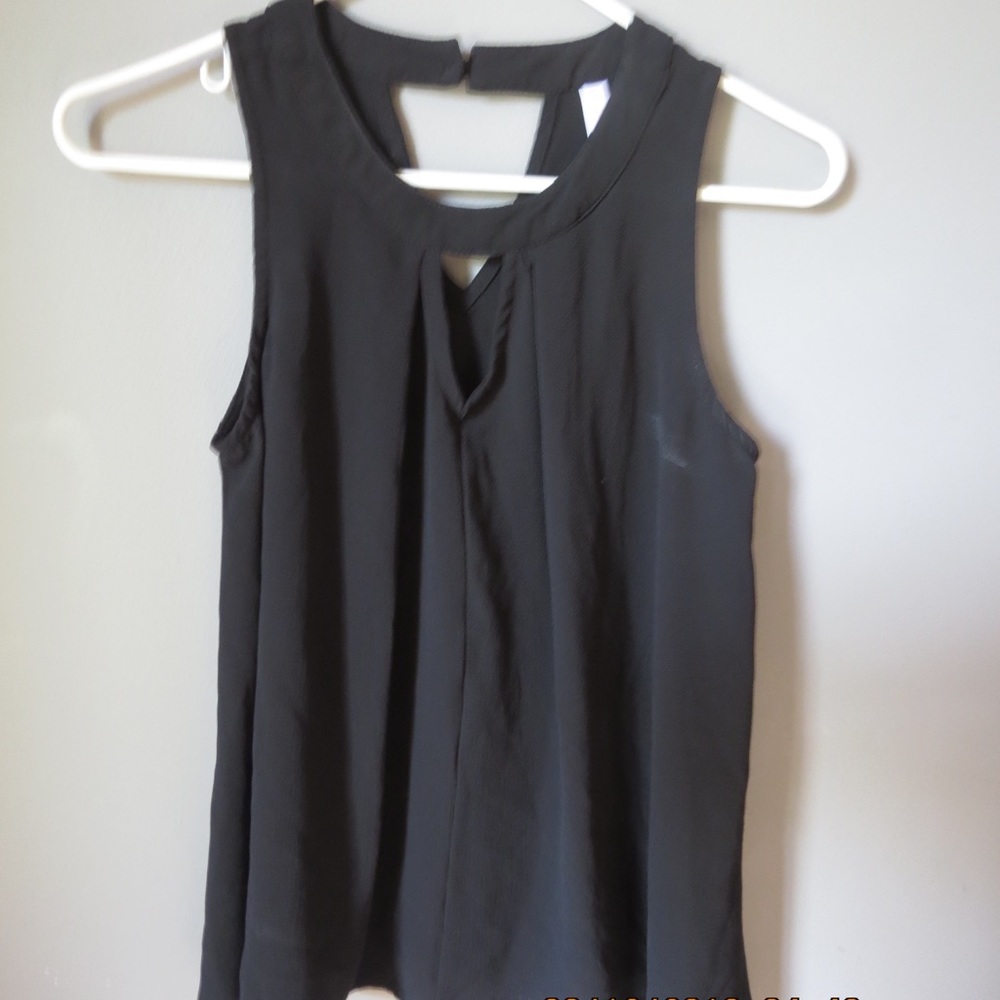 Black high neck tank top